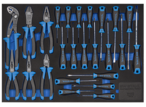Tool assortment, Screwdrivers and pliers, 25-piece